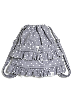 velvet dot woolly frill knapsack