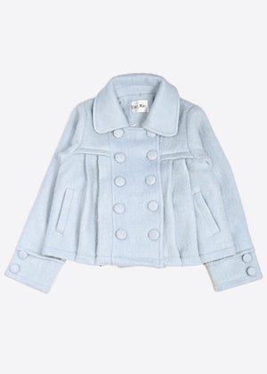 grace fur collar wool coat
