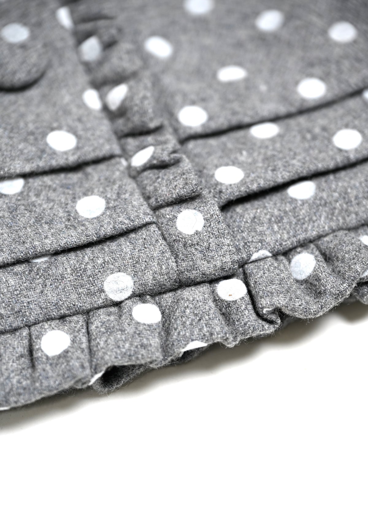 button frill wool dot skirt