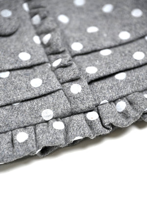 button frill wool dot skirt