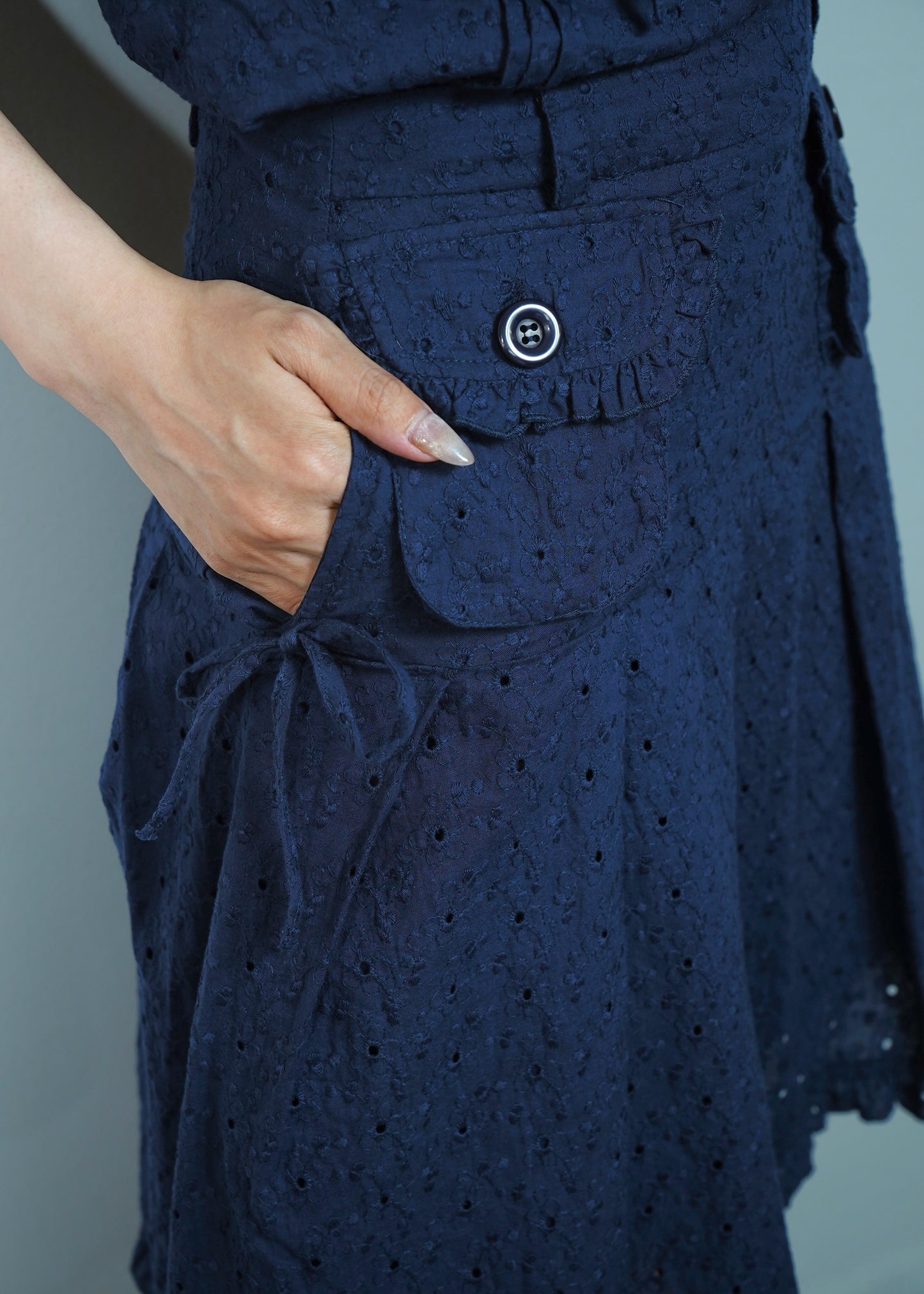 pleated cargo floral skirt