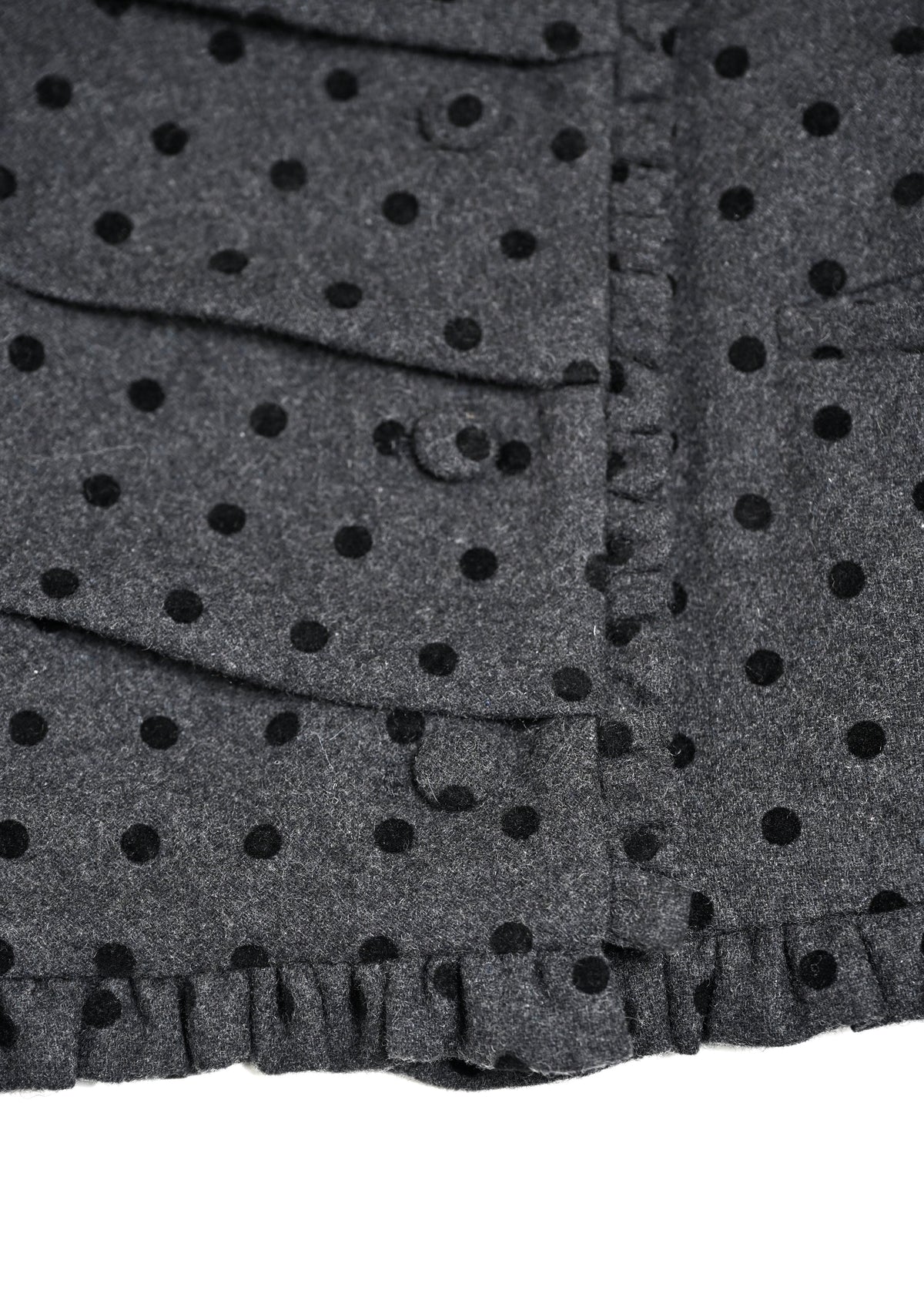 button up wool dot jacket