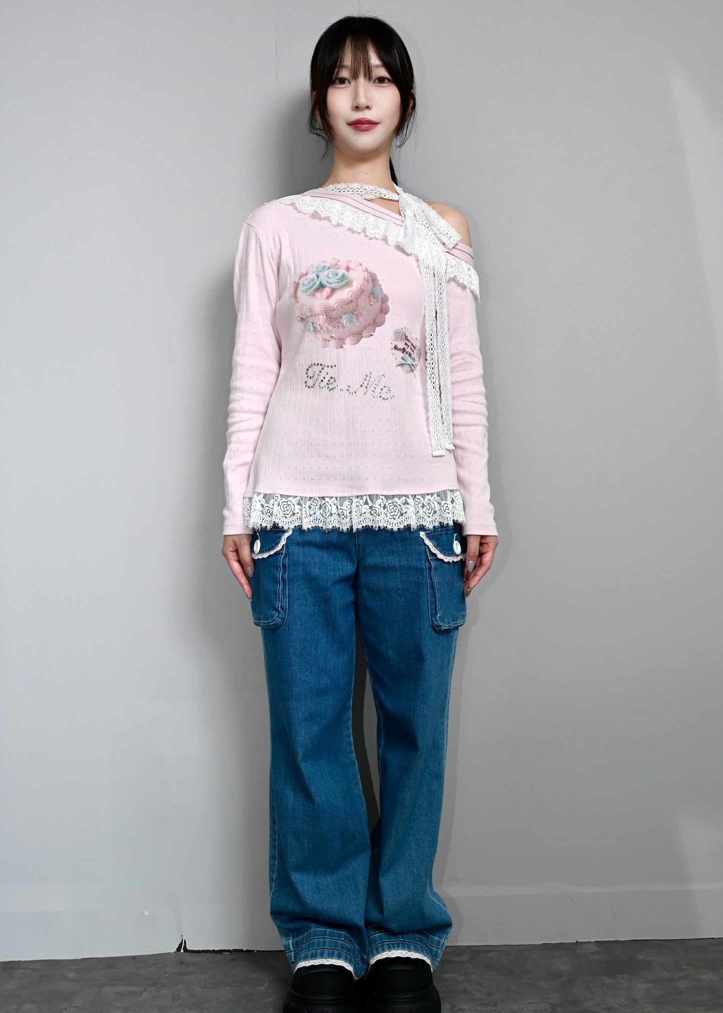【8月下旬発送】「You need my love.」Lace-up Tee