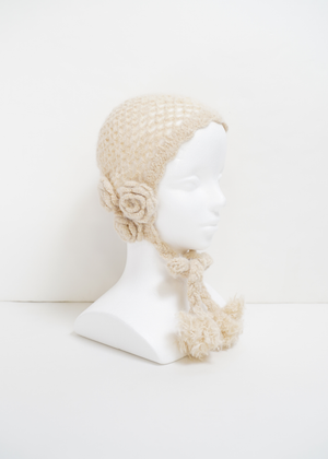 handmade rose beanie