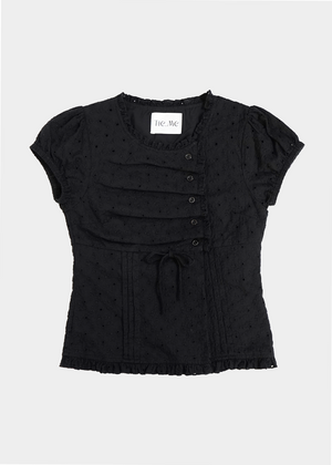 button up flora blouse