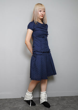 pleated cargo floral skirt