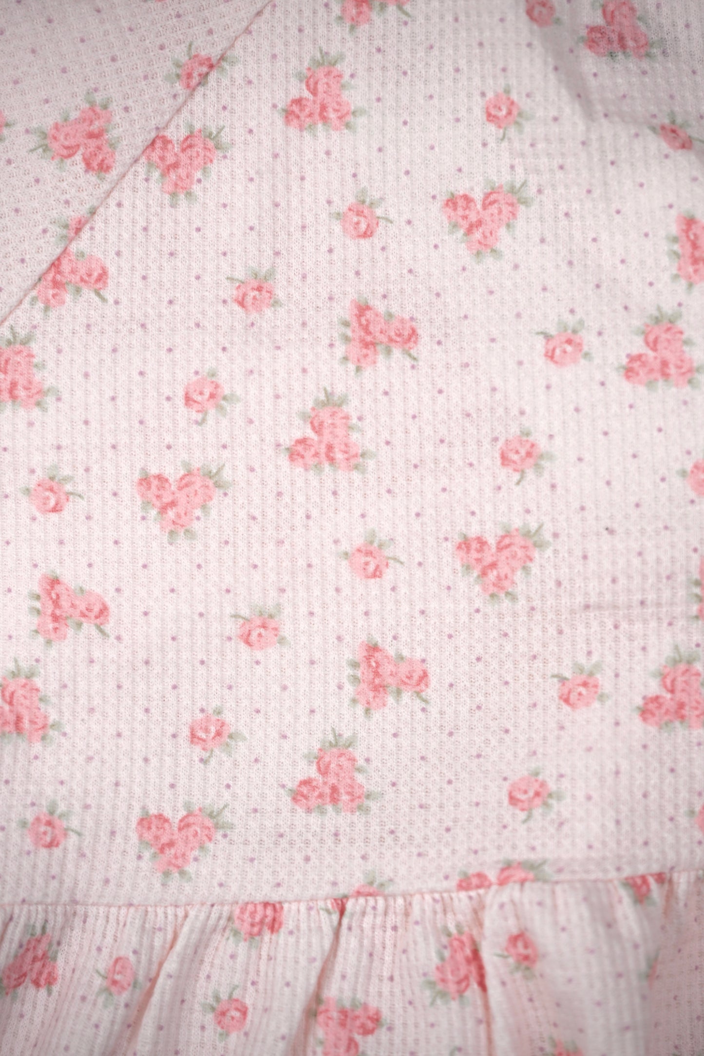 【8月初旬発送】flower waffle ribbon tunic