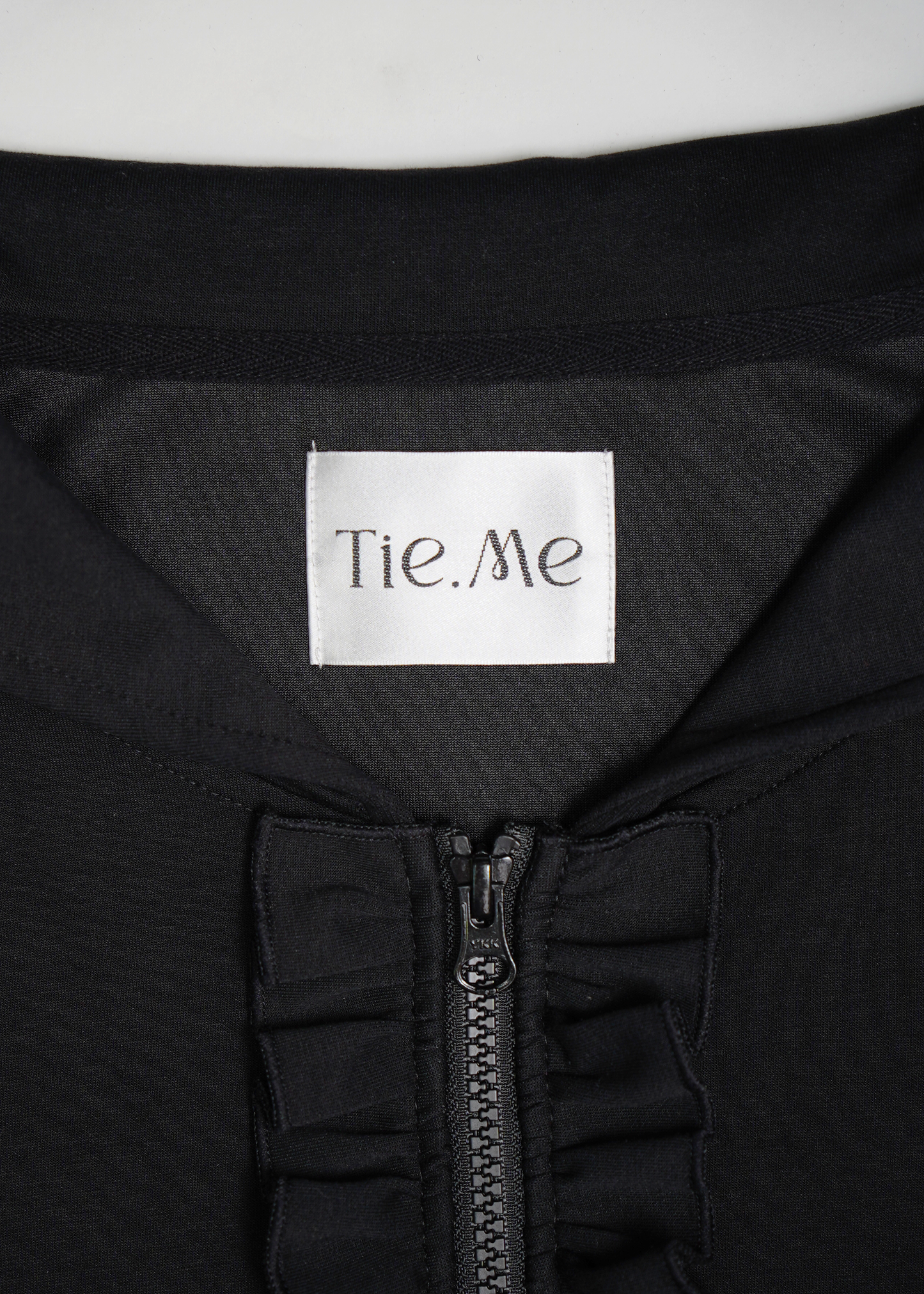 sailor collar frill zip hoodie