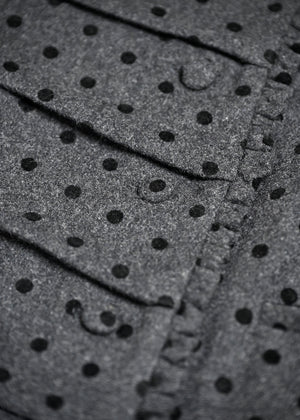 button up wool dot jacket