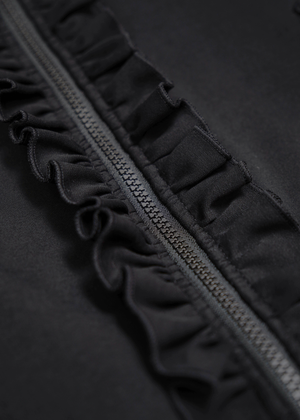sailor collar frill zip hoodie