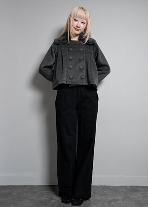 grace fur collar wool coat