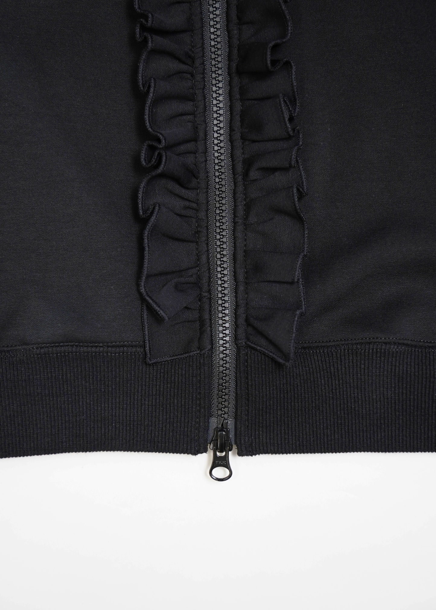 sailor collar frill zip hoodie