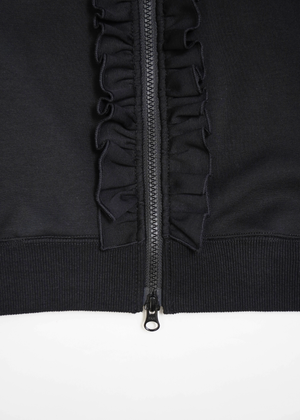 sailor collar frill zip hoodie