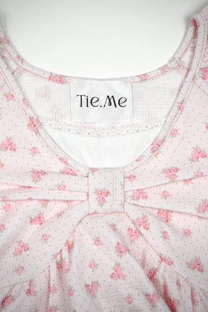 【8月初旬発送】flower waffle ribbon tunic