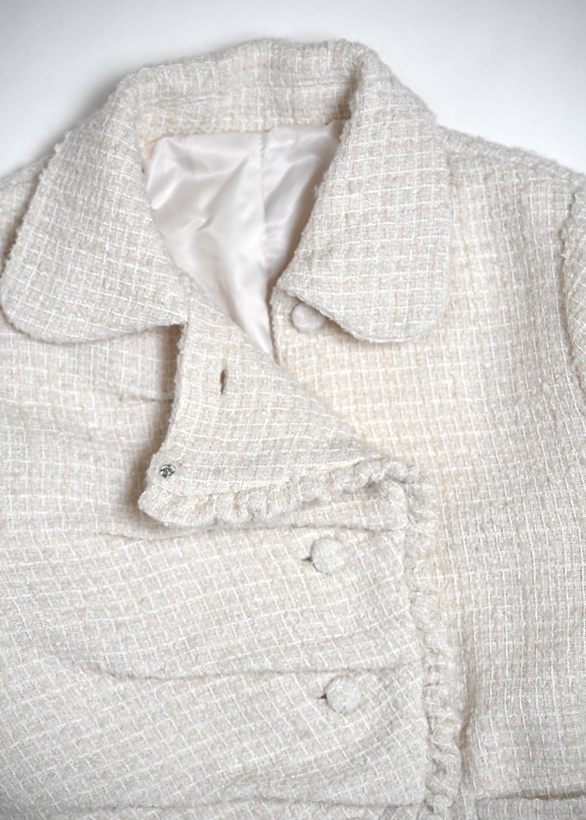 button up tweed jacket