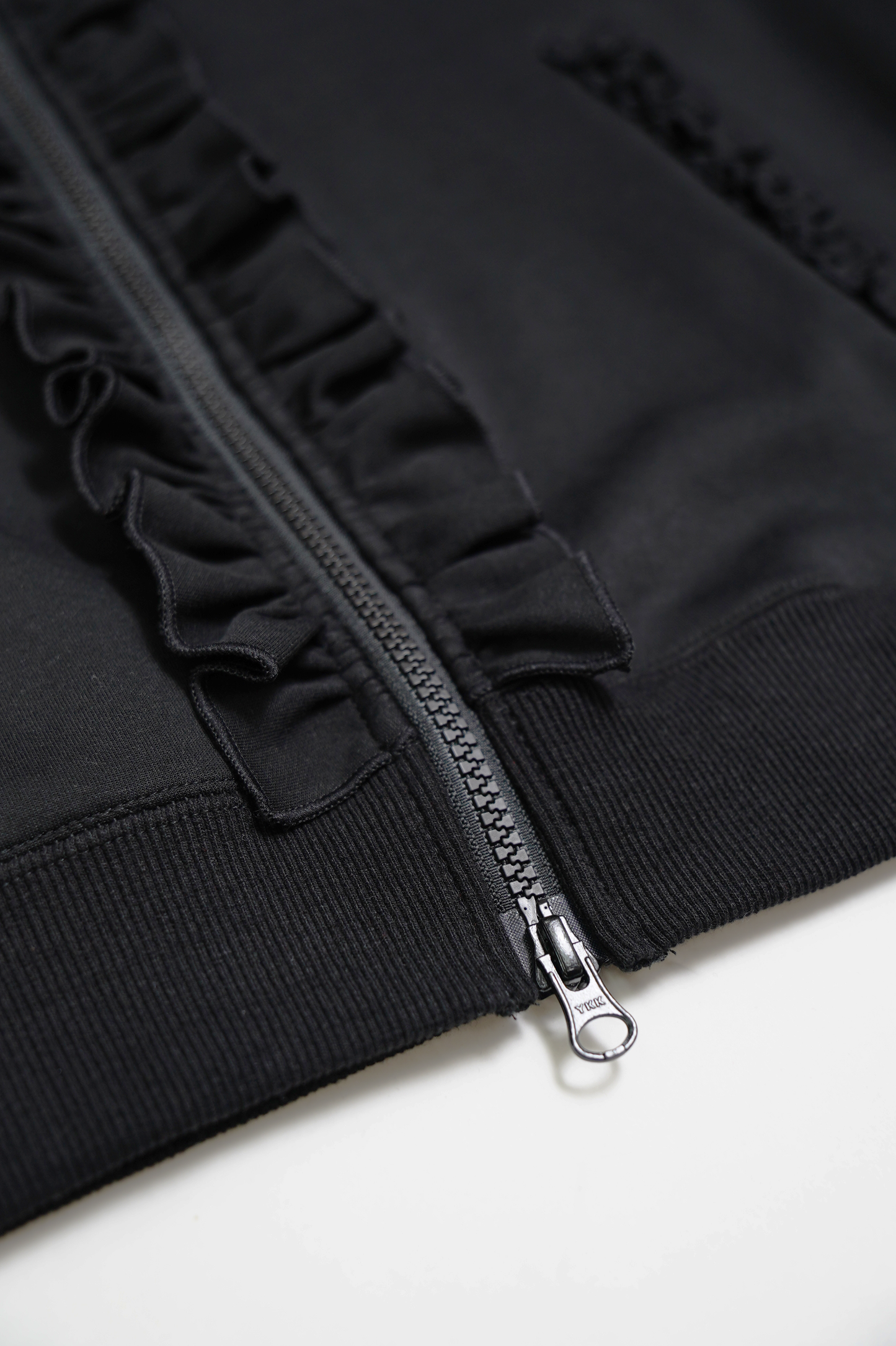 sailor collar frill zip hoodie