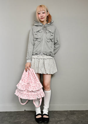 flower waffle frill knapsack