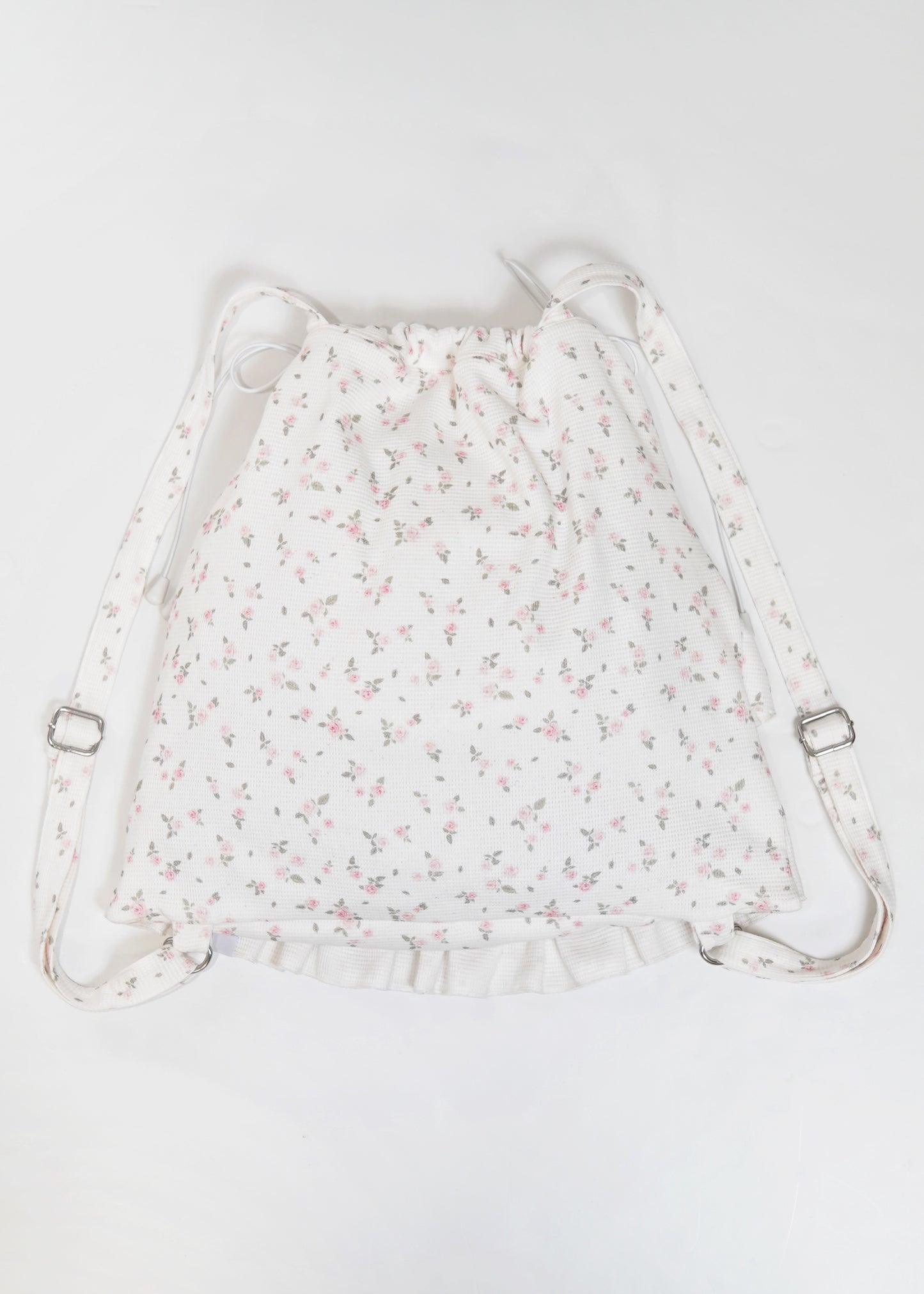 flower waffle frill knapsack