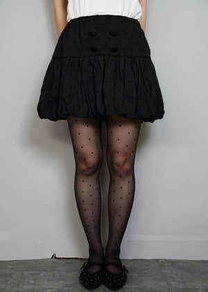 cotton dot stitch balloon skirt