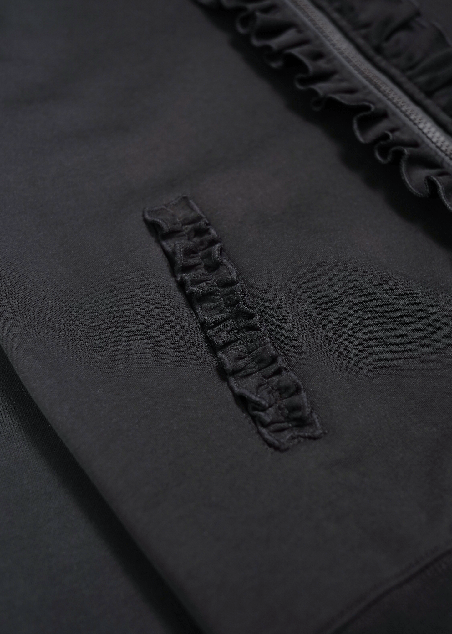 sailor collar frill zip hoodie