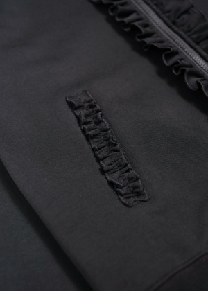 sailor collar frill zip hoodie
