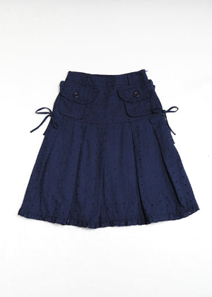 pleated cargo floral skirt