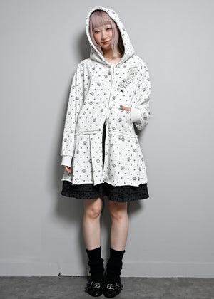button frill wool dot skirt