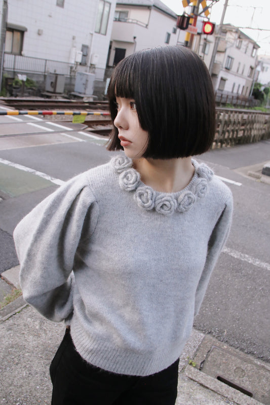 rose necklace sweater