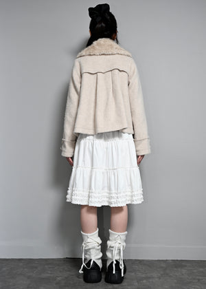 grace fur collar wool coat