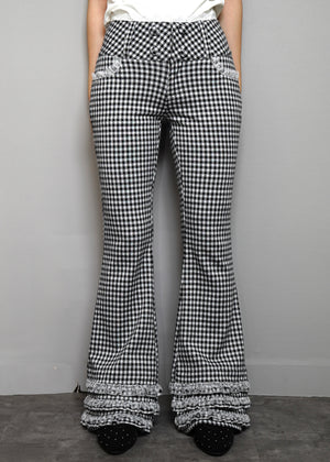vintage lace gingham pants