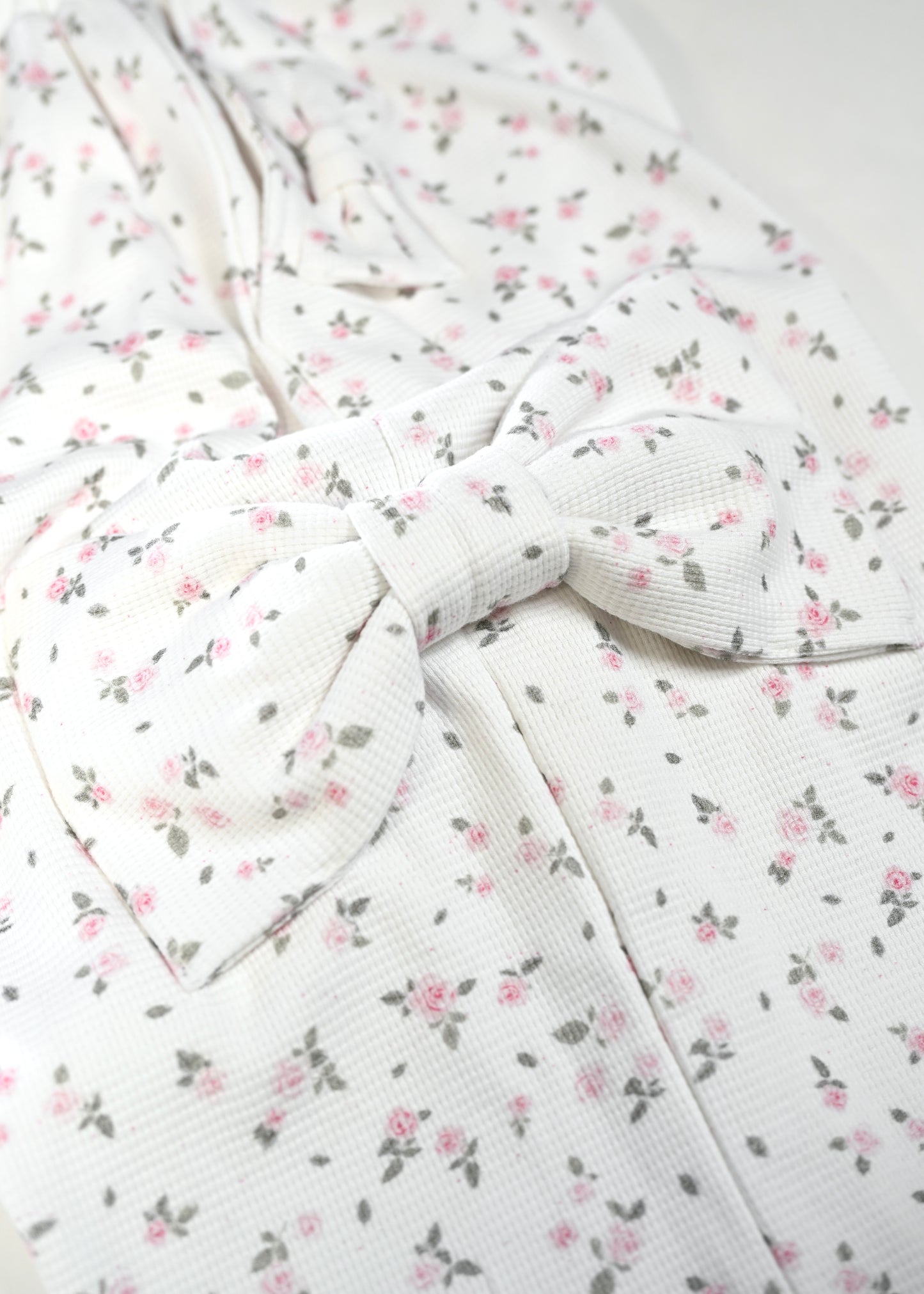 flower waffle ribbonful lounge pants