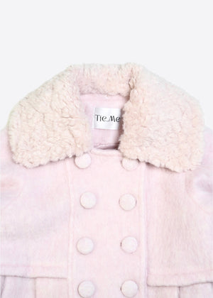 grace fur collar wool long coat