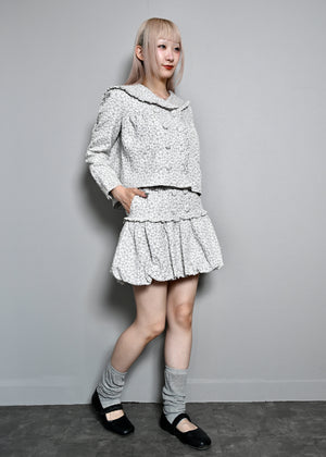 【8月下旬発送】glossy bloom balloon skirt