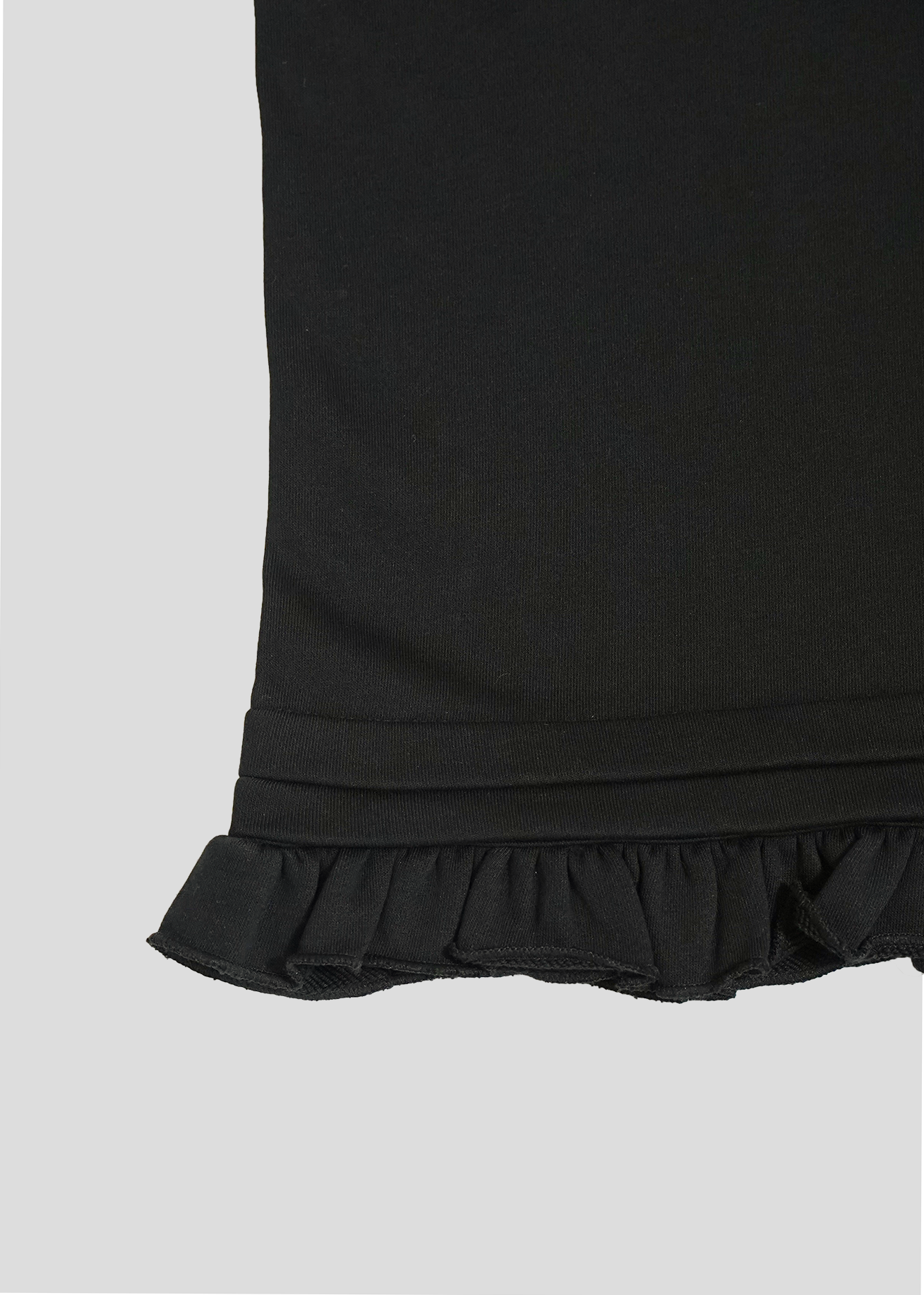 cargo frill long skirt-BLACK