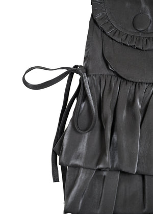 cargo frill shimmer tiered skirt