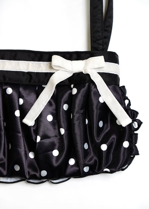 ribbon ruffle satin bag