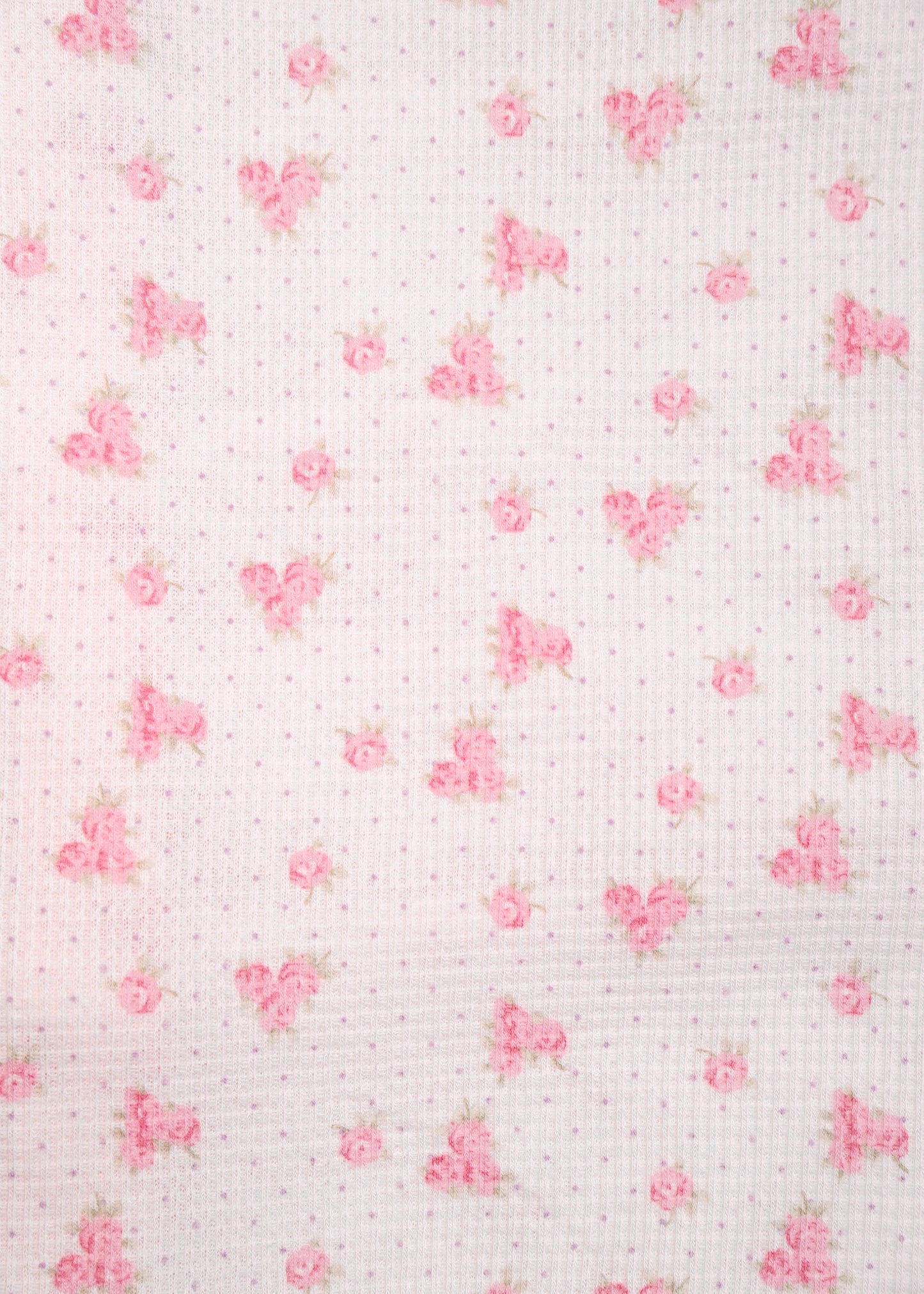 flower waffle frill button-up Tee