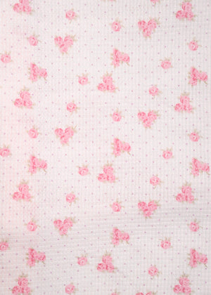 flower waffle frill button-up Tee