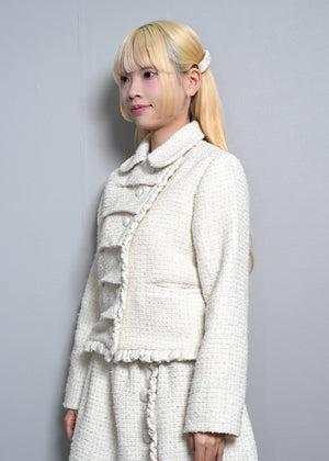 button up tweed jacket