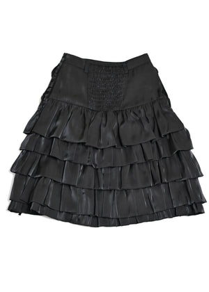 cargo frill shimmer tiered skirt