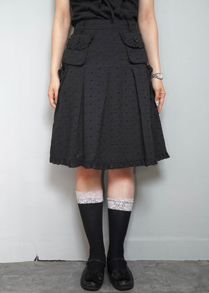 pleated cargo floral skirt