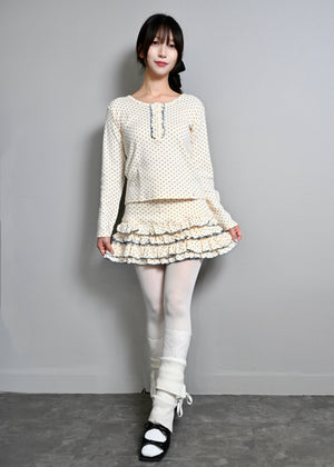 【8月下旬発送】lucky button star long-Tee