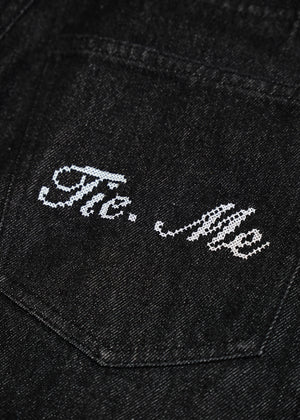 secret dot longline denim