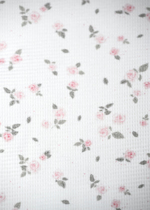 flower waffle ribbonful zip hoodie