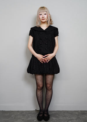 cotton dot stitch sailor blouse