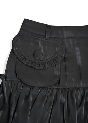 cargo frill shimmer tiered skirt