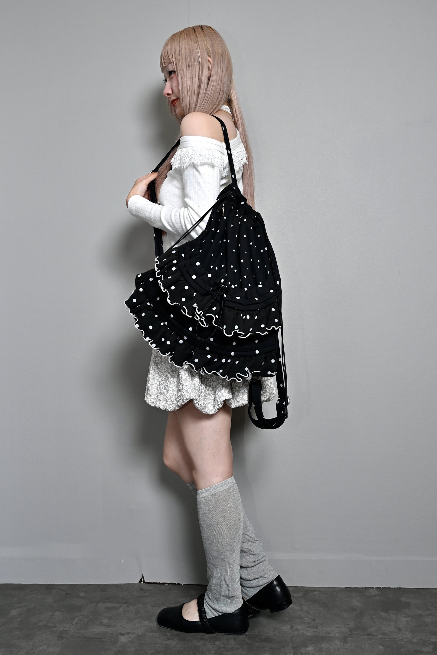 dot frill knapsack