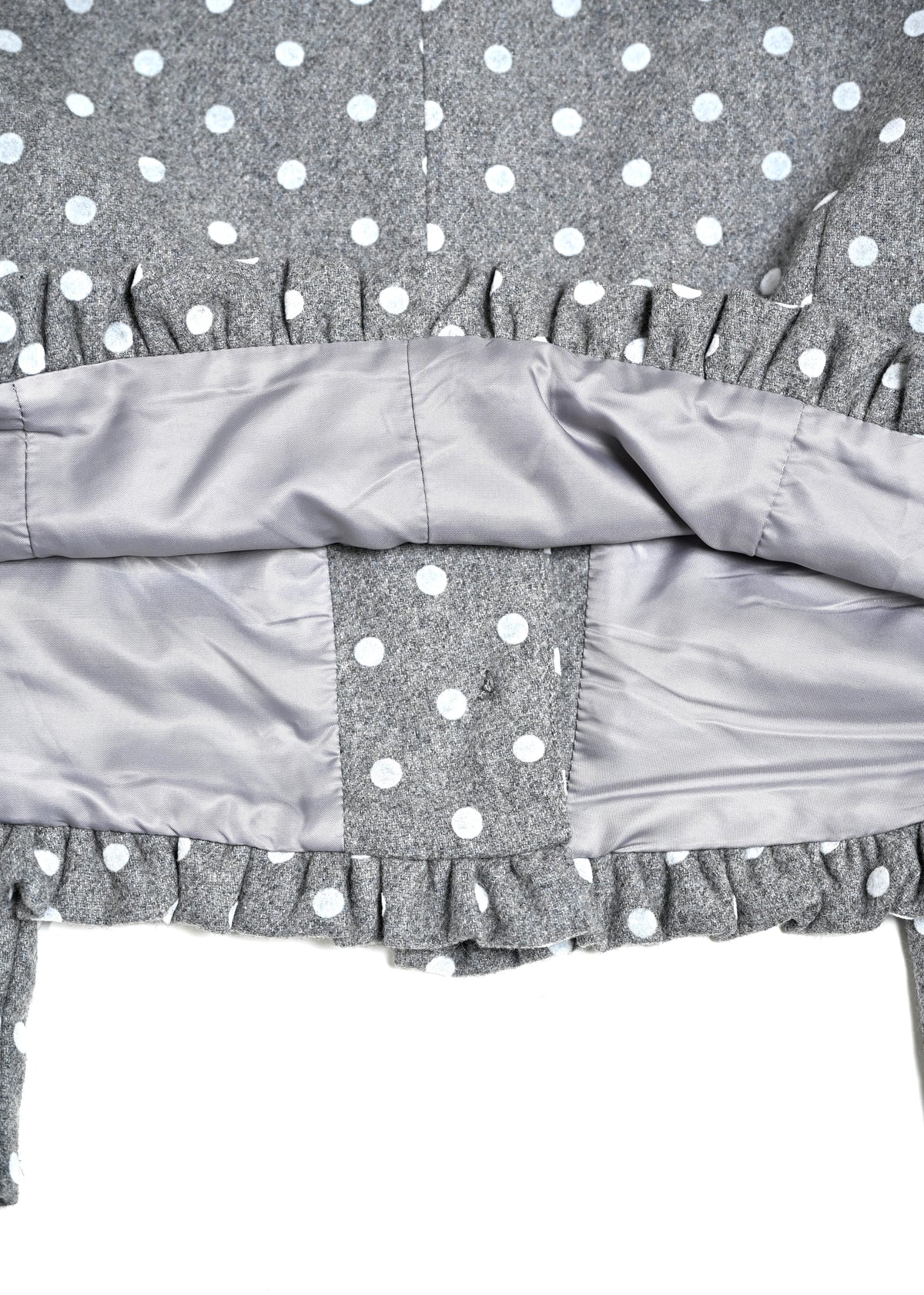 button up wool dot jacket