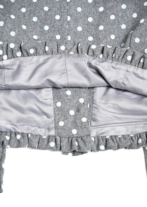 button up wool dot jacket