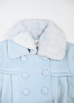grace fur collar wool long coat